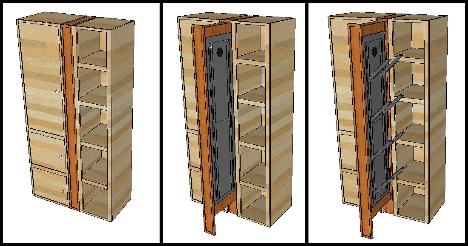 Mudroom cabinets and shelves with a hidden boot dryer that can be pulled out when needed.   4.5" wide, dries 4 pairs of ski boots and gloves or hiking boots or barn boots. Finish is by cabinet maker.  Dryer is by Puelche. 