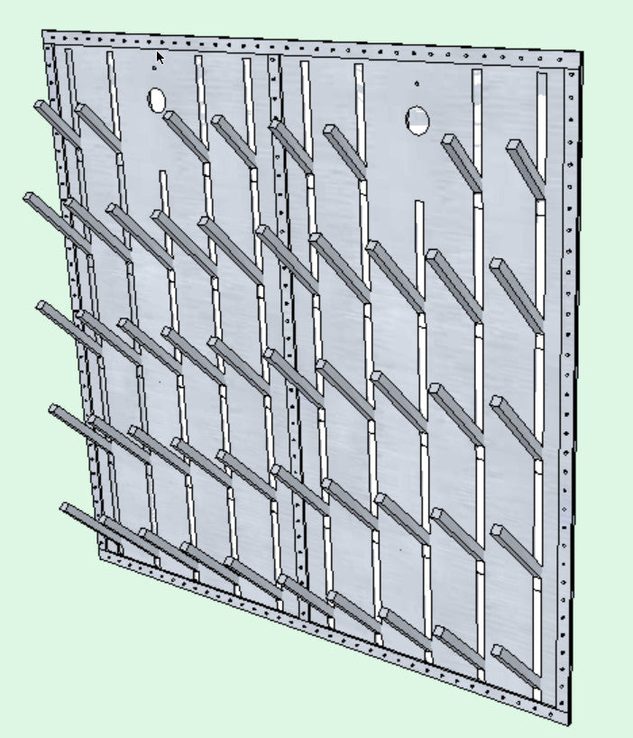 A rendering of proposed special product boot dryer with rivets to give it a Western look