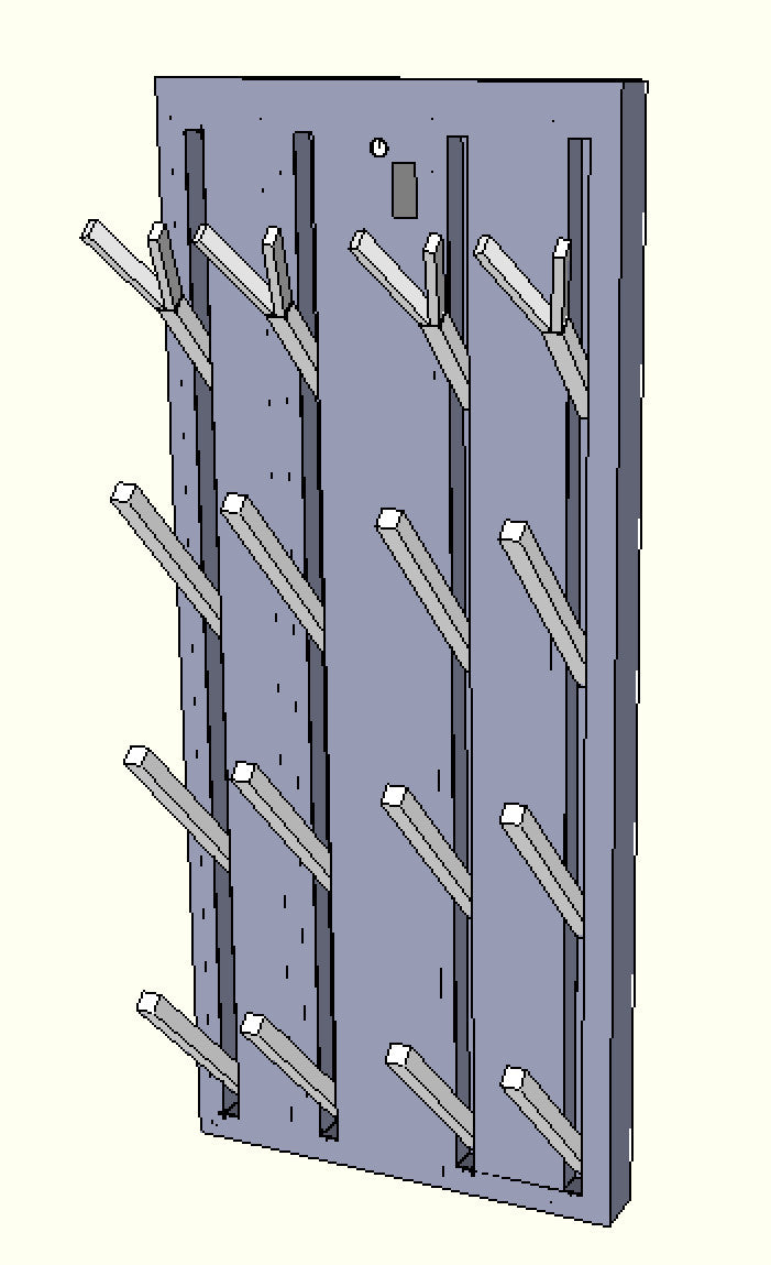 Boot dryer for ski boots and gloves. Stainless steel wall mounted unit for 8 pairs. Very small space required and plugs into outlet. High flow warm air. 